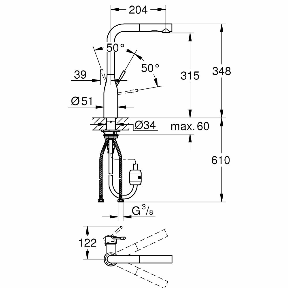 Vòi bếp Grohe 30270000