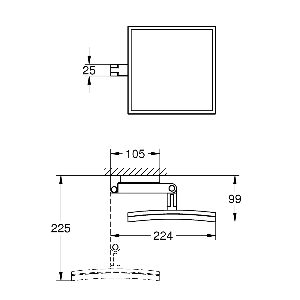 Gương treo &nbsp;Cube 40808000