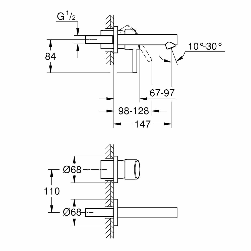 Bộ vòi âm 2 lỗ Concetto 19575001