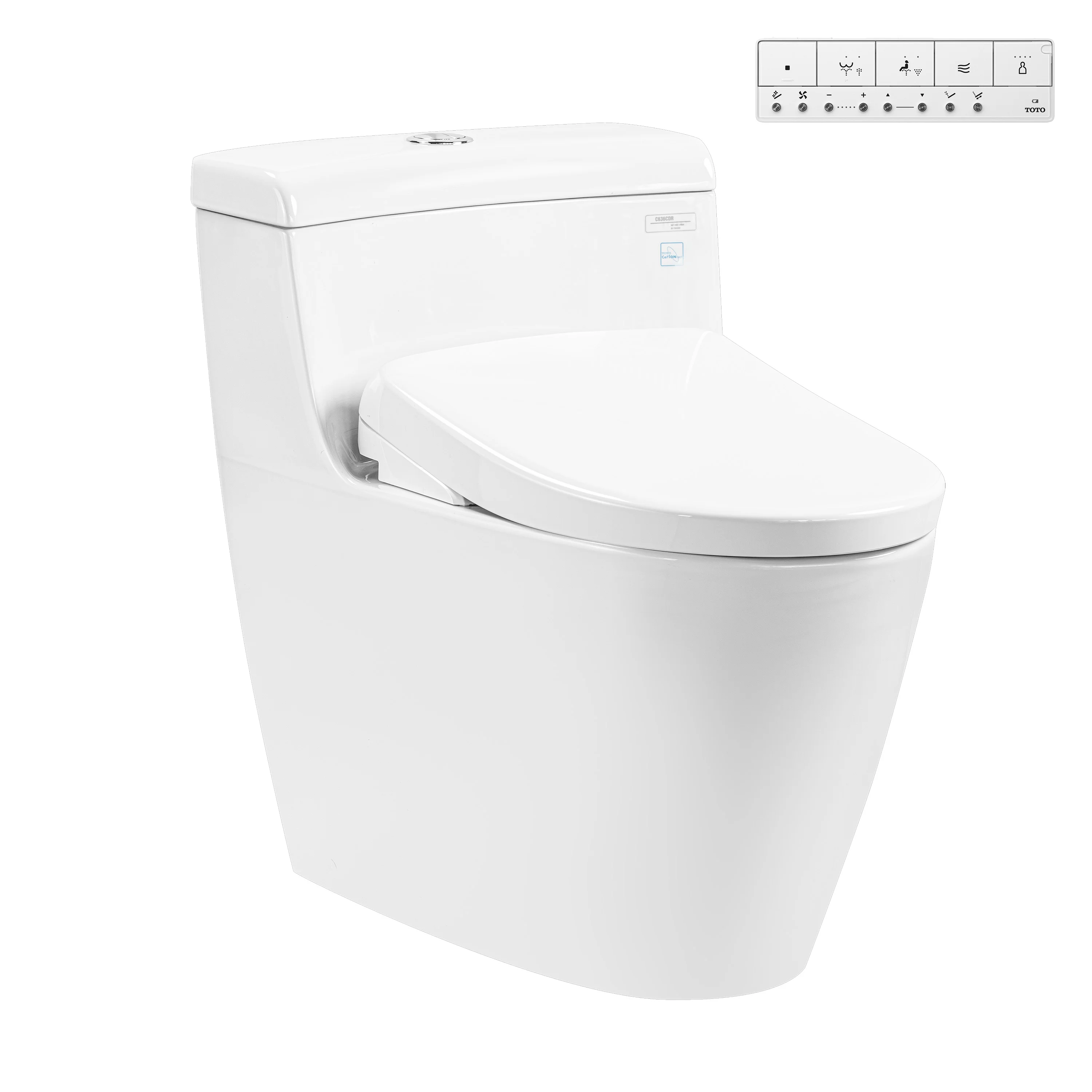 Bệt 1 khối TOTO MS636CDRW23#XW kèm nắp rửa điện tử TCF47360GAA