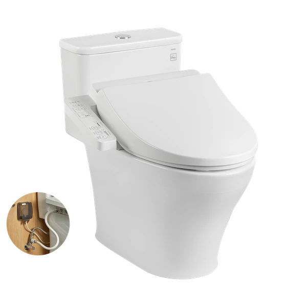 Bệt 1 khối TOTO MS857DW18#XW nắp CF23710AAA